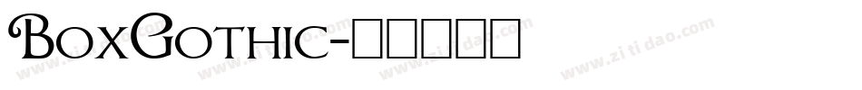 BoxGothic字体转换