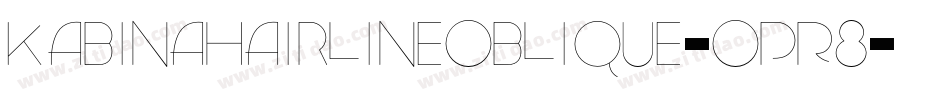 KabinaHairlineOblique-OPR8字体转换