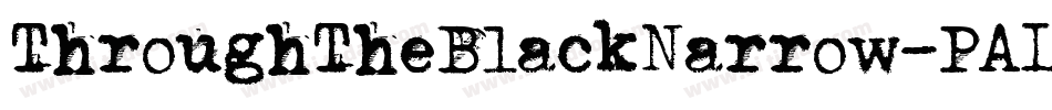 ThroughTheBlackNarrow-PALE字体转换