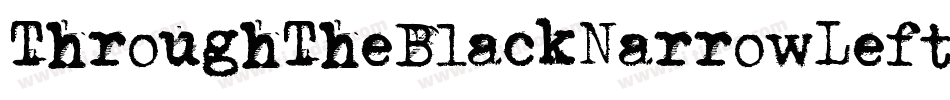 ThroughTheBlackNarrowLeftalic-XaeK字体转换