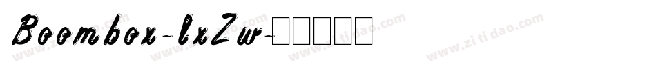 Boombox-lxZw字体转换