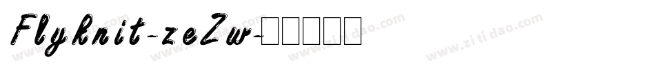 Flyknit-zeZw字体转换