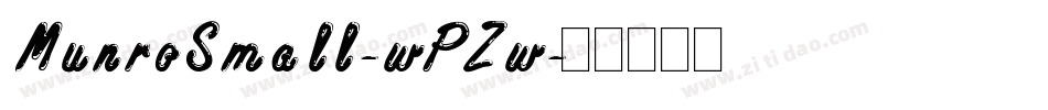 MunroSmall-wPZw字体转换