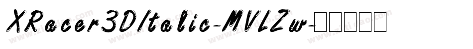 XRacer3DItalic-MVLZw字体转换