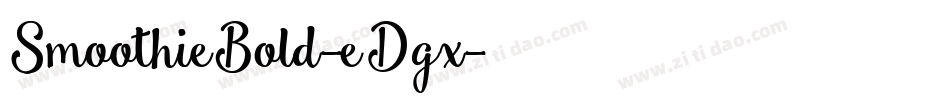 SmoothieBold-eDgx字体转换