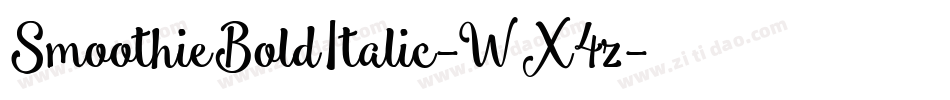 SmoothieBoldItalic-WX4z字体转换