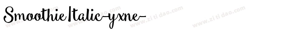 SmoothieItalic-yxne字体转换