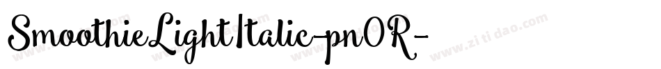 SmoothieLightItalic-pn0R字体转换