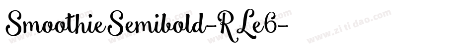SmoothieSemibold-RLe6字体转换