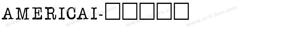 AMERICAI字体转换