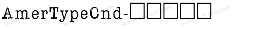 AmerTypeCnd字体转换