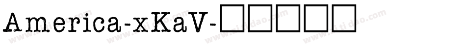 America-xKaV字体转换