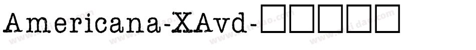 Americana-XAvd字体转换