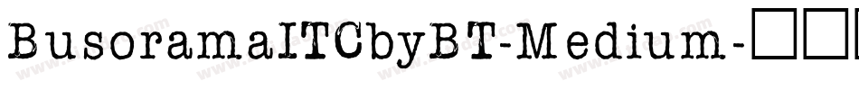 BusoramaITCbyBT-Medium字体转换