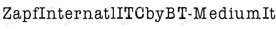 ZapfInternatlITCbyBT-MediumItal字体转换