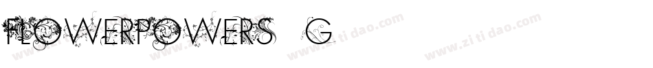 FlowerPowers-92G7字体转换