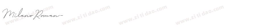 MilanoRoman字体转换