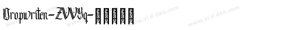 Dropwriten-ZVVYq字体转换