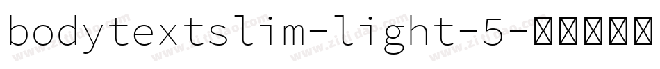 bodytextslim-light-5字体转换
