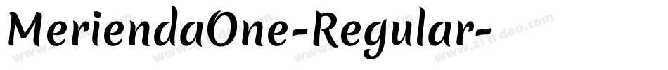MeriendaOne-Regular字体转换