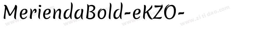 MeriendaBold-eKZO字体转换