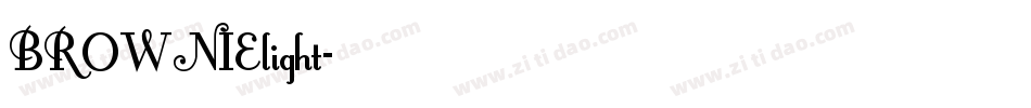 BROWNIElight字体转换