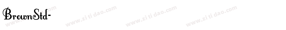 BrownStd字体转换