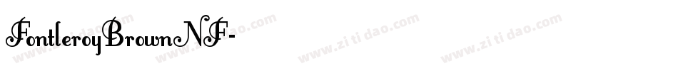 FontleroyBrownNF字体转换