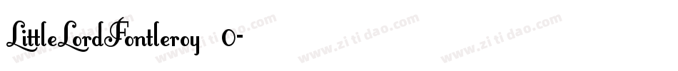 LittleLordFontleroy_0字体转换