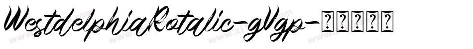 WestdelphiaRotalic-gVgp字体转换
