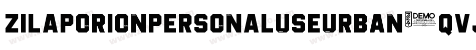 ZilapOrionPersonalUseUrban-qVJq字体转换