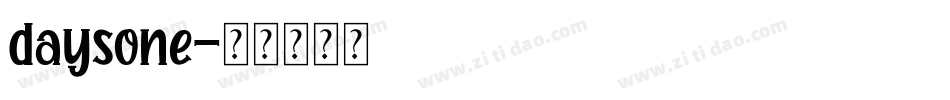 daysone字体转换