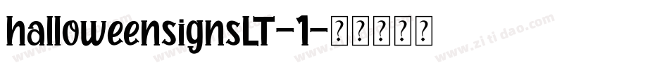 halloweensignsLT-1字体转换
