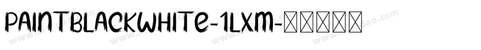 PaintblackWhite-1lXM字体转换