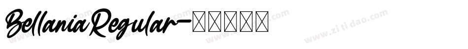 BellaniaRegular字体转换