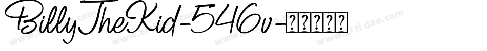 BillyTheKid-546v字体转换