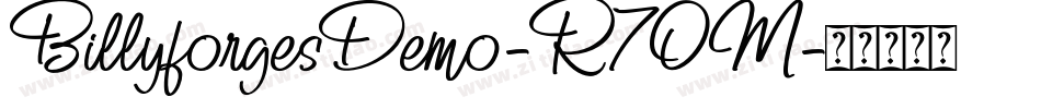 BillyforgesDemo-R7OM字体转换
