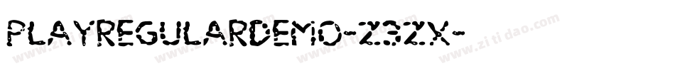 PlayRegularDemo-Z3zx字体转换