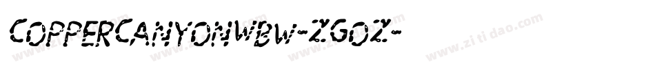 CopperCanyonWbw-ZGoZ字体转换