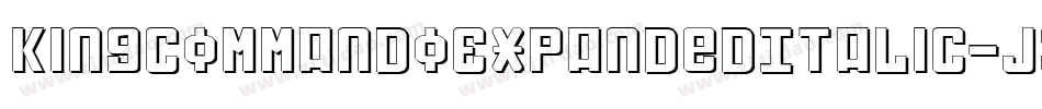 KingCommandoExpandedItalic-J3D7字体转换