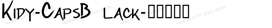 Kidy-CapsBlack字体转换