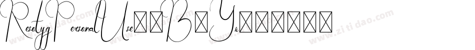 ResotygPersonalUse-4B3Yx字体转换