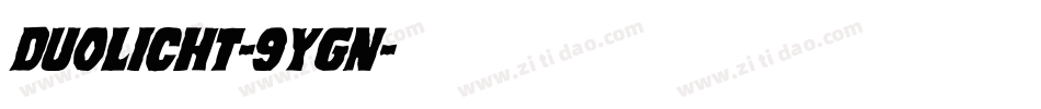 DuoLicht-9Ygn字体转换