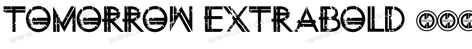 Tomorrow-ExtraBold字体转换