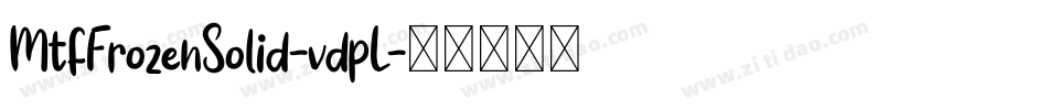 MtfFrozenSolid-vdpL字体转换