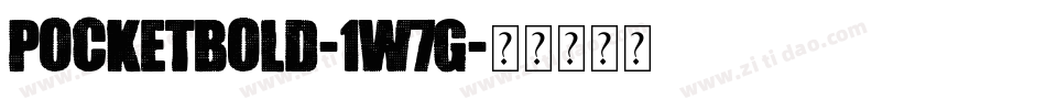 PocketBold-1w7g字体转换