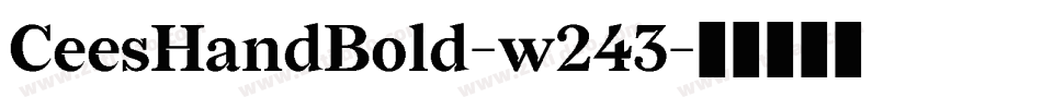CeesHandBold-w243字体转换