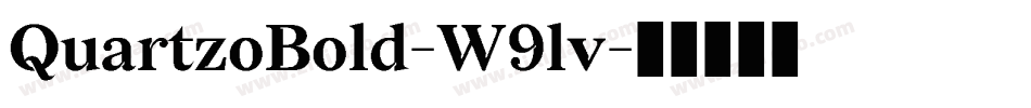 QuartzoBold-W9lv字体转换