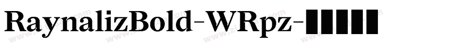 RaynalizBold-WRpz字体转换