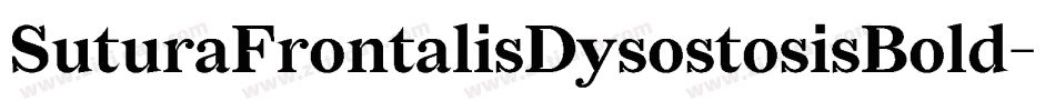 SuturaFrontalisDysostosisBold-wYx字体转换 SuturaFrontalisDysostosisBold-wYx字体转换
